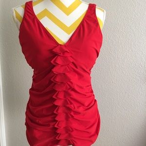 Red Tankini Sz. 38 D